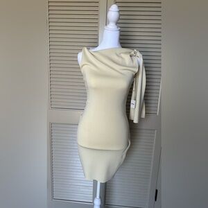 Khy Sueded Stretch Knotted Mini
Dress beige color